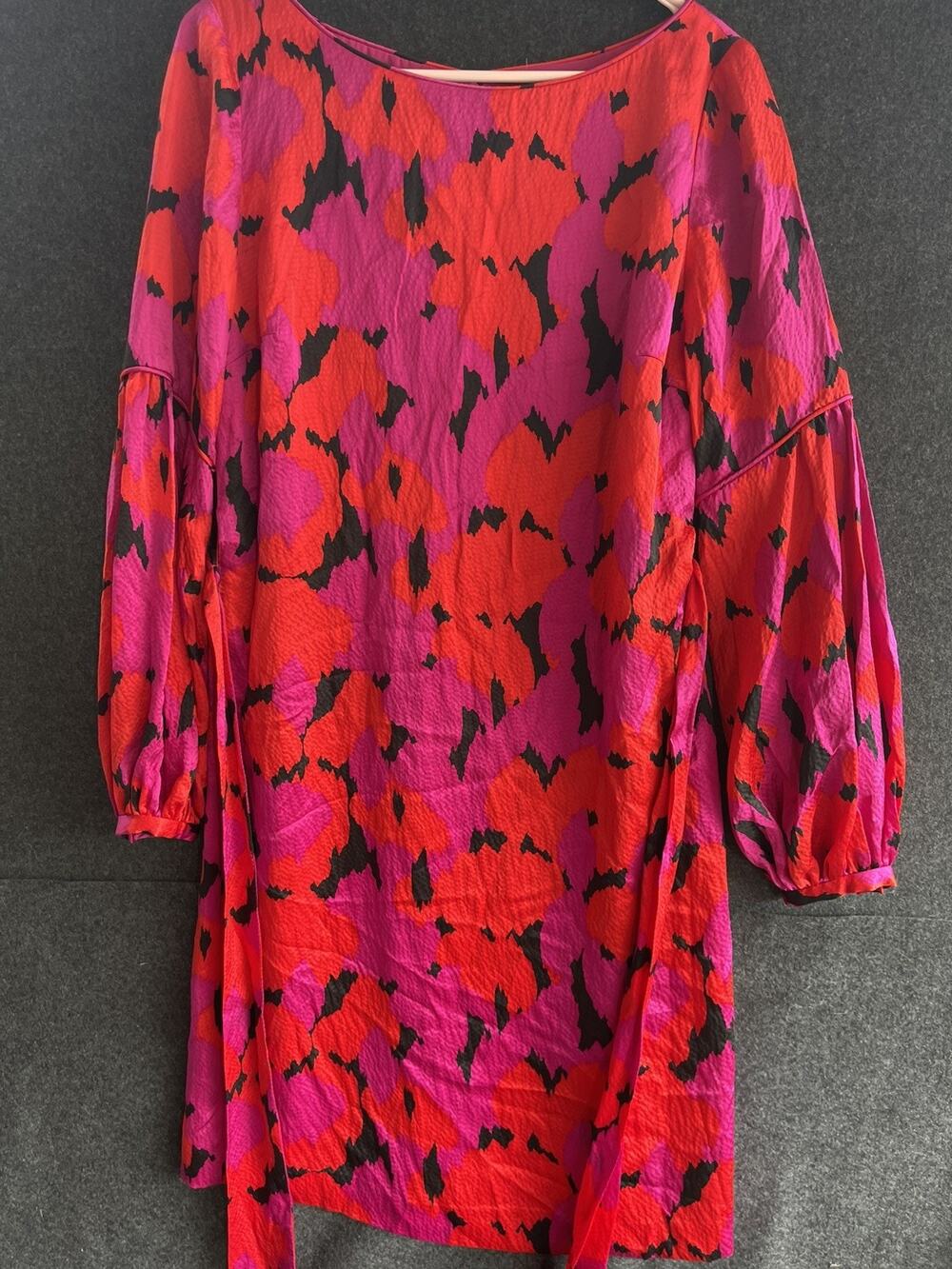 Tory Burch Womens Size 8 Shawna Dress Red Purple Floral Bodycon